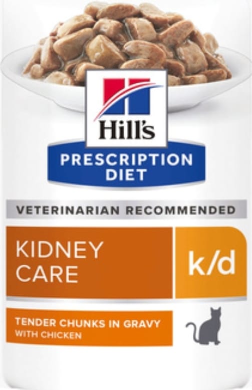 Hill вет консервы Prescription Diet kd Kidney Care влажный диетический корм для кошек при хронической болезни почек, с курицей